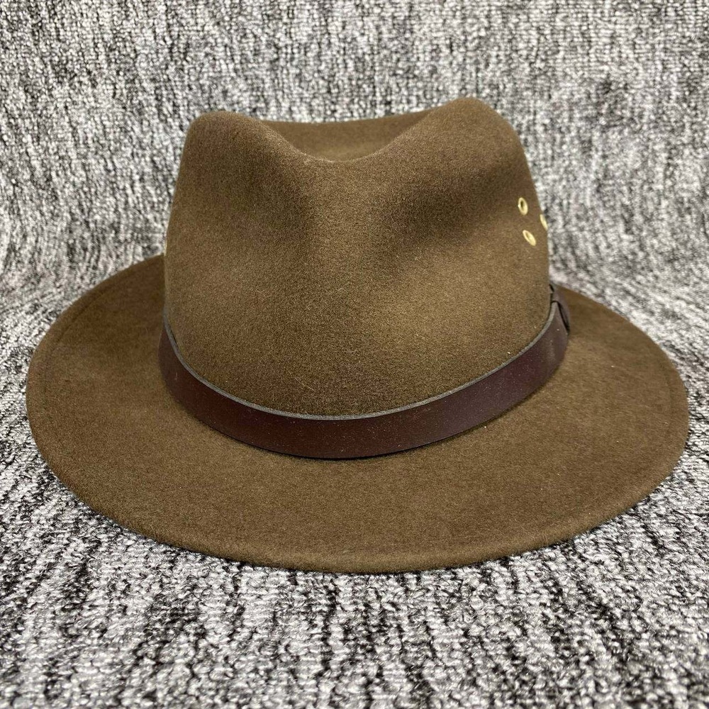 Country Gentleman Fedora Mens Large Brown 100 Wool Water‎ Repellent Outdoor Hat